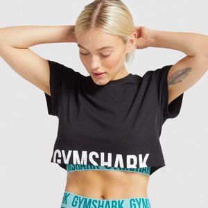 GYM SHARK FRACTION CROP TOP